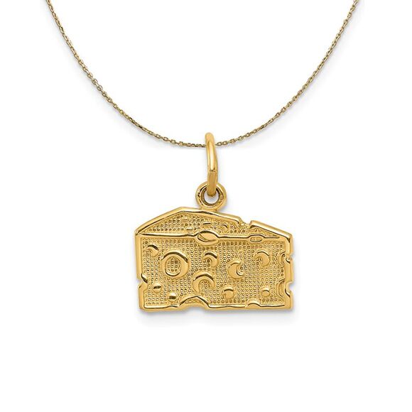 14k Yellow Gold Swiss Cheese (14mm) Necklace - 24 Inch - Picture 1 of 7